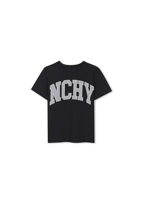 T-Shirt Nera Con Logo Su Fronte e Retro GIVENCHY KIDS | H3073809B